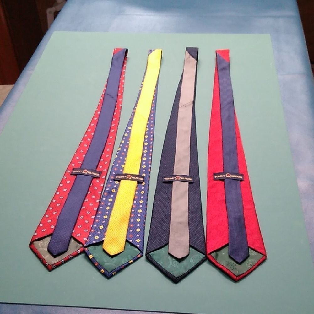 Tommy Hilfiger Red, Blue and Yellow Silk Ties